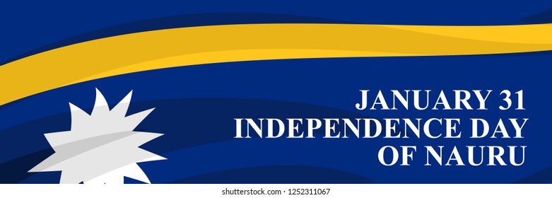 Independence day of Nauru vector illustration. Suitable for greeting card, poster and banner.