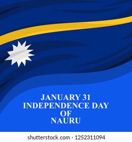 Independence day of Nauru vector illustration. Suitable for greeting card, poster and banner.