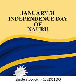 Independence day of Nauru vector illustration. Suitable for greeting card, poster and banner.