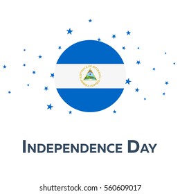 Independence day of Nicaragua. Patriotic Banner. Vector illustration