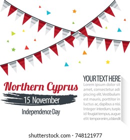 Independence Day of Northern Cyprus Design Illustration Template. 15 November