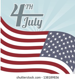 independence day  over blue background. vector illustration