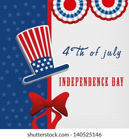 independence day over flag background vector illustration independence day over flag background vector illustration