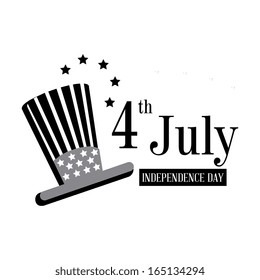 independence day over white  background vector illustration