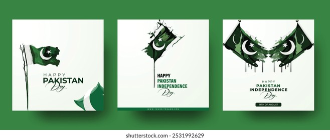 Independence Day Pakistan Social media poster