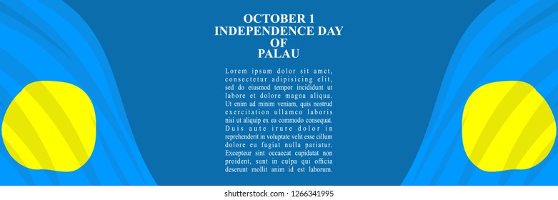 Independence Day of Palau vector illustration. Suitable for greeting card, poster and banner 