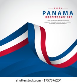 Independence Day of Panama Design Illustration Template. Design for banner, greeting cards or print.