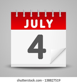 Independence Day in paper calendar