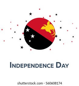 Independence day of Papua New Guinea. Patriotic Banner. Vector illustration