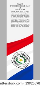 Independence day of Paraguay vector illustration. Suitable for greeting card, poster and banner