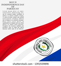 Independence day of Paraguay vector illustration. Suitable for greeting card, poster and banner