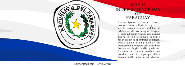 Independence day of Paraguay vector illustration. Suitable for greeting card, poster and banner