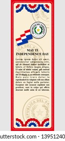 Independence day of Paraguay vector illustration. Suitable for greeting card, poster and banner 