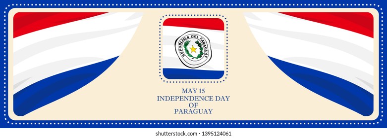 Independence day of Paraguay vector illustration. Suitable for greeting card, poster and banner 