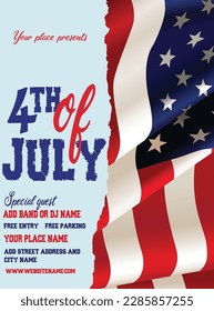 Independence day party celebration flyer poster  or  social media post design