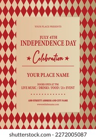 Independence day  party flyer poster social media post design