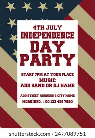 Independence day party  flyer  poster social media post design