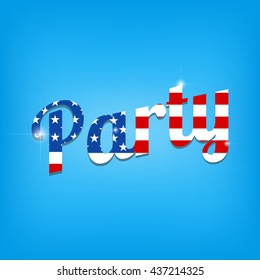 Independence day party illustration.4th of july vector illustration