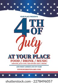 Independence  day  party poster flyer social media post design