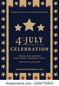 Independence day party poster flyer social media post template design