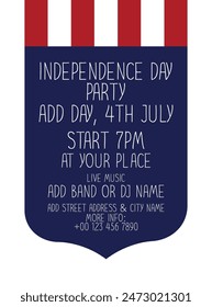 Independence day party poster flyer social media post design