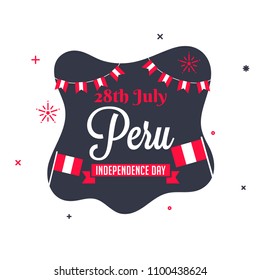 Independence Day of Peru Celebration Background. 