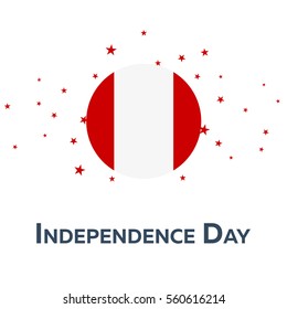 Independence day of Peru. Patriotic Banner. Vector illustration