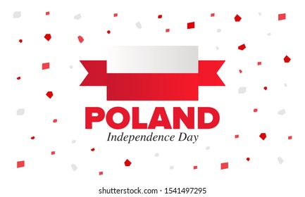 Independence Day Poland National Happy Holiday Stock Vector (Royalty ...