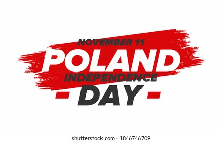 Independence Day in Poland. National happy holiday, celebrated annual in November 11. Polish flag. Patriotic elements. Poster, card, banner and background. Vector illustration