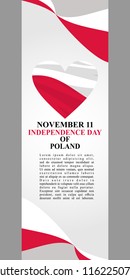Independence Day of Poland vector illustration. Suitable for greeting card, poster and banner.