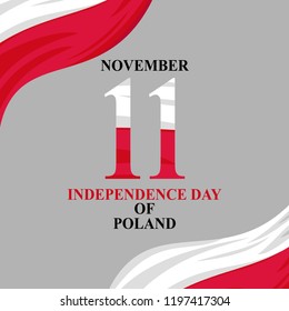 Independence Day of Poland vector illustration. Suitable for greeting card, poster and banner.