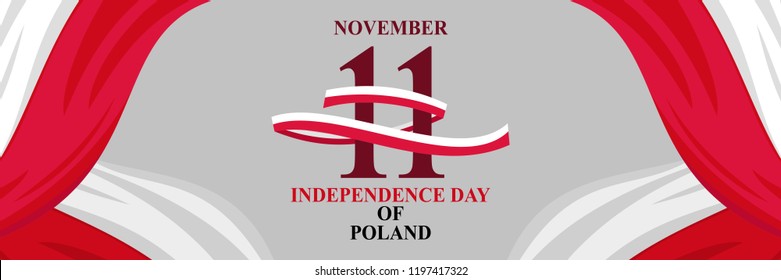 Independence Day of Poland vector illustration. Suitable for greeting card, poster and banner.