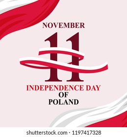 Independence Day of Poland vector illustration. Suitable for greeting card, poster and banner.