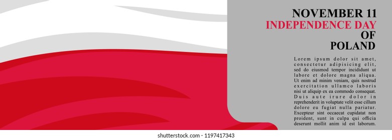 Independence Day of Poland vector illustration. Suitable for greeting card, poster and banner.