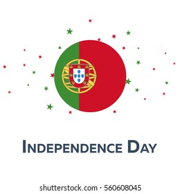Independence day of Portugal. Patriotic Banner. Vector illustration