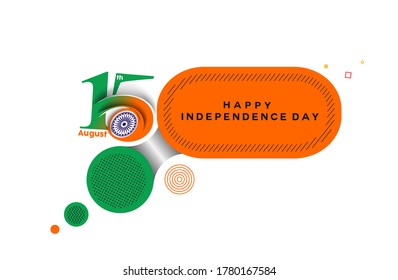 Independence Day Poster. 15 August Vector Modern Banner Illustration.