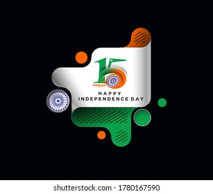 Afiche del Día de la Independencia. Ilustración De Banner Moderno Vector El 15 De Agosto.