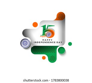 Independence Day Poster. 15 August Vector Modern Banner Illustration.