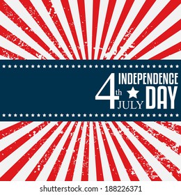 Independence day poster. 4 July. Vector illustration