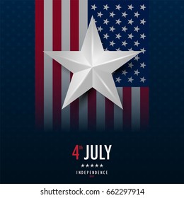 Independence day poster and banner design.Happy freedom day for american.Vector illustration eps10.