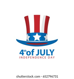 Independence day poster. Fourth of july