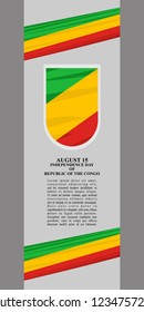 Independence Day of Repblic of the Congo vector illustration. Suitable for greeting card, poster and banner.
