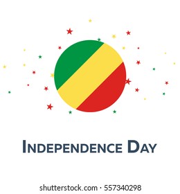 Independence day of Republic of the Congo. Patriotic Banner. Vector illustration