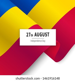 Independence Day of Republic of Moldova tricolor for web and printing.