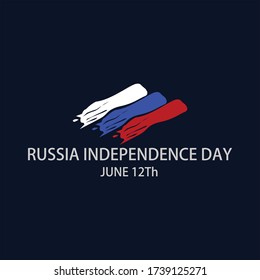 Independence day of Russia. Creative greeting card or banner vector illustration