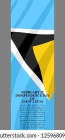 Independence Day of Saint Lucia vector illustration. Suitable for greeting card, poster and banner