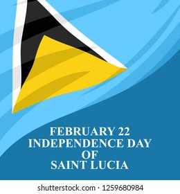 Independence Day of Saint Lucia vector illustration. Suitable for greeting card, poster and banner