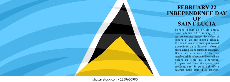 Independence Day of Saint Lucia vector illustration. Suitable for greeting card, poster and banner