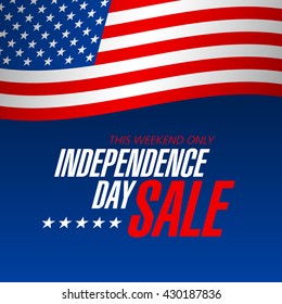 Independence Day Sale banner design template vector illustration