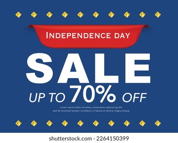 Independence day sale banner layout design.